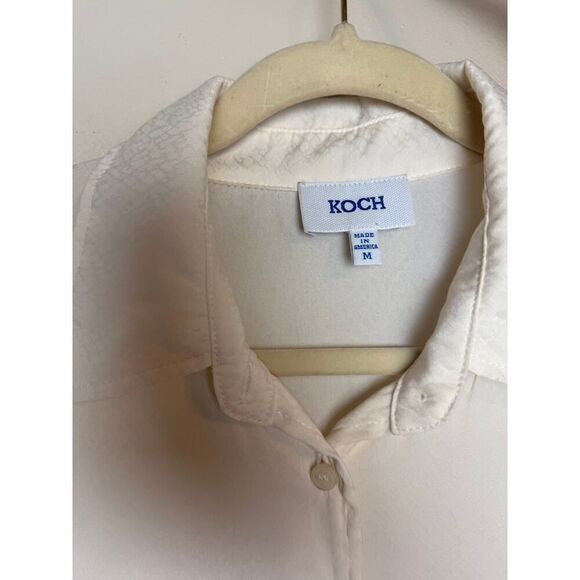 KOCH Long Sleeve Button Down Blouse Women's Sz. M - Picture 3 of 4